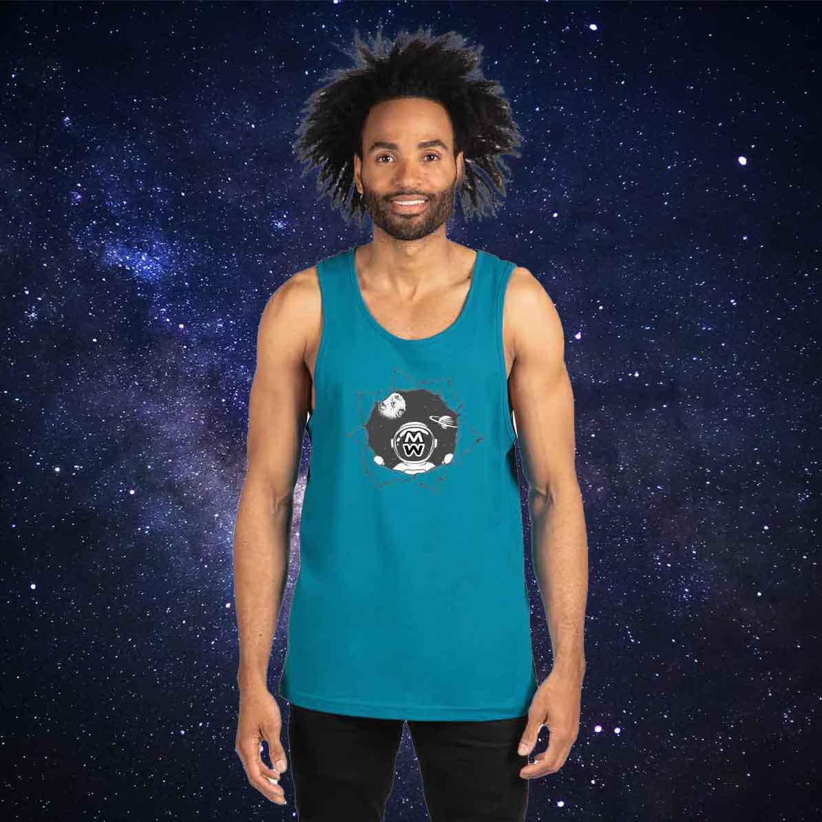 Mens tank top t-shirt "Moonwalk Ripper"